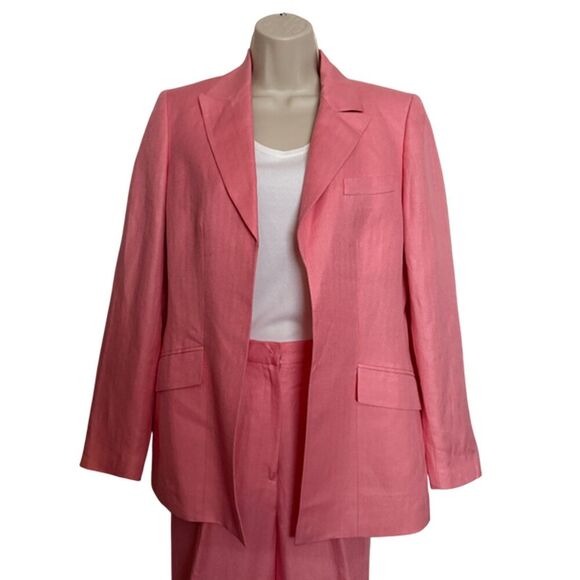 Kasper Pink 3 Piece Pant Suit Size 4 - Picture 6 of 17